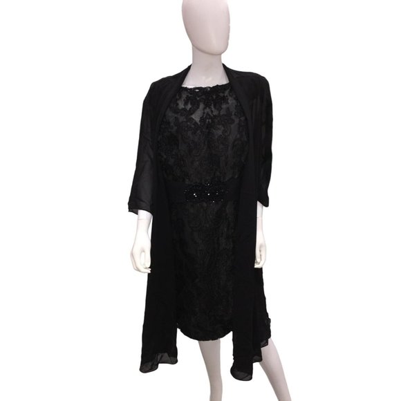 Women's Lace Mother of The Bride Groom Dress with Jacket - Picture 2 of 12